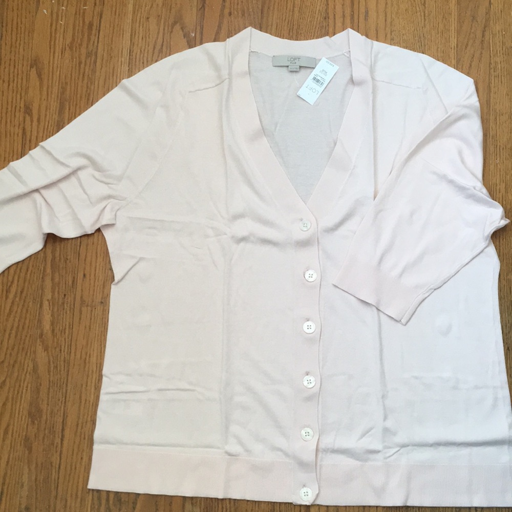 NWT pink cardigan 3/4 sleeve